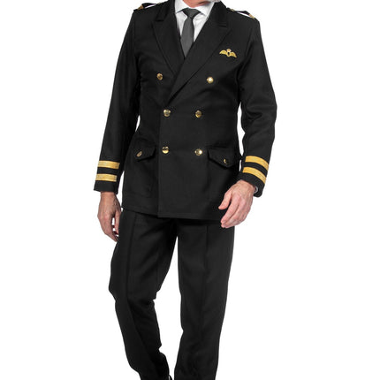 Feestbazaar Piloten Pak Zwart Elite Barkhorn