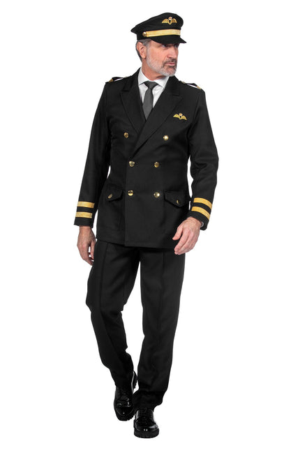 Feestbazaar Piloten Pak Zwart Elite Barkhorn