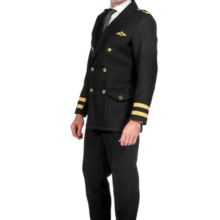 Feestbazaar Piloten Pak Zwart Elite Barkhorn