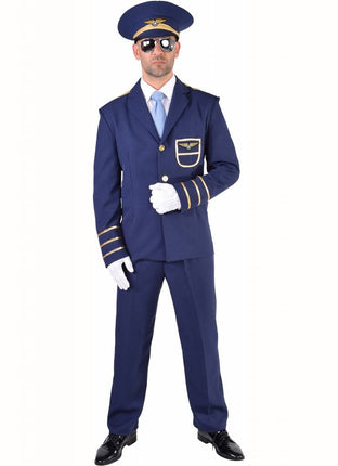 Feestbazaar Pilotenpak blauw carnaval