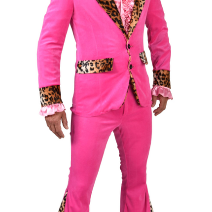 Feestbazaar Pimp Kostuum Pink Nick Premium
