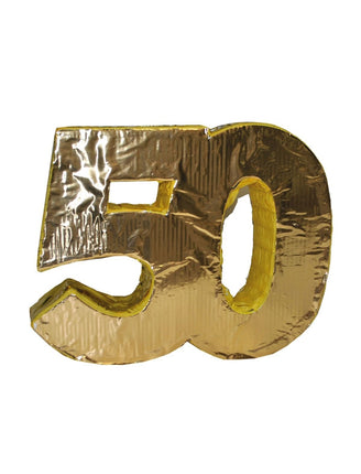 Feestbazaar Piñata 50 Jaar Goud - 50x10x40 cm