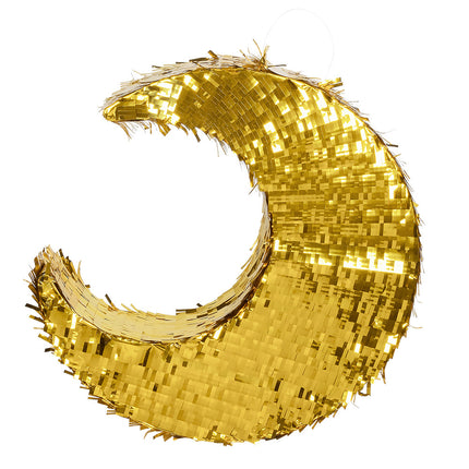 Feestbazaar Pinata Maan Metallic Goud (44cm)