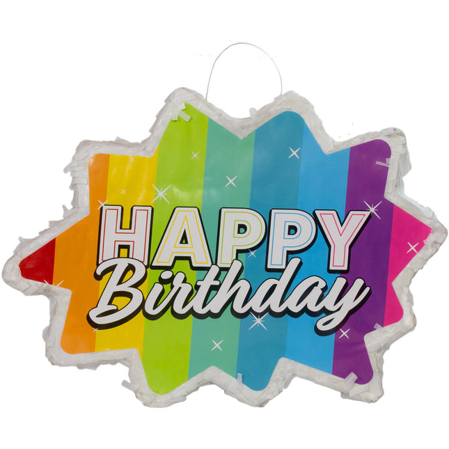 Feestbazaar Pinata Ster Rainbow Bday - 38x28cm