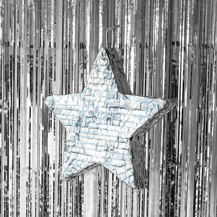 Feestbazaar Pinata Zilverkleurige Ster (45cm)