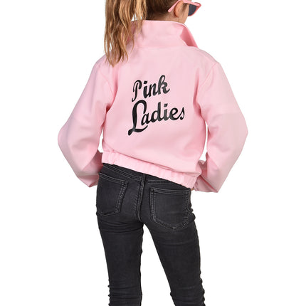 Feestbazaar Pink Ladies 50's Jasje Kind Roze Premium