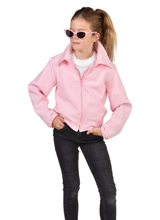 Feestbazaar Pink Ladies 50's Jasje Kind Roze Premium