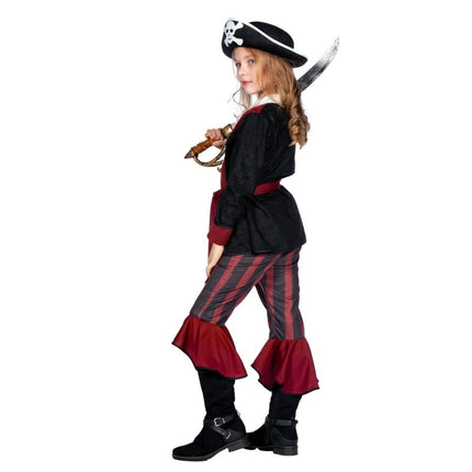 Feestbazaar Piraat Outfit Meisje Burgundy Premium