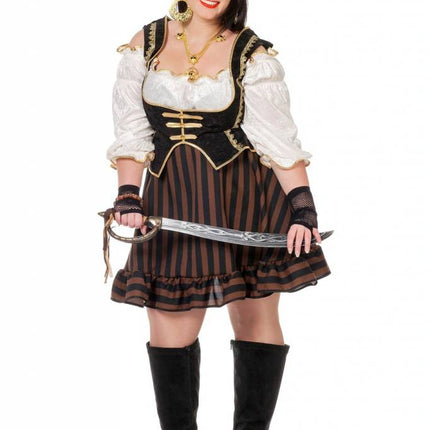 Feestbazaar Pirate dame bruin