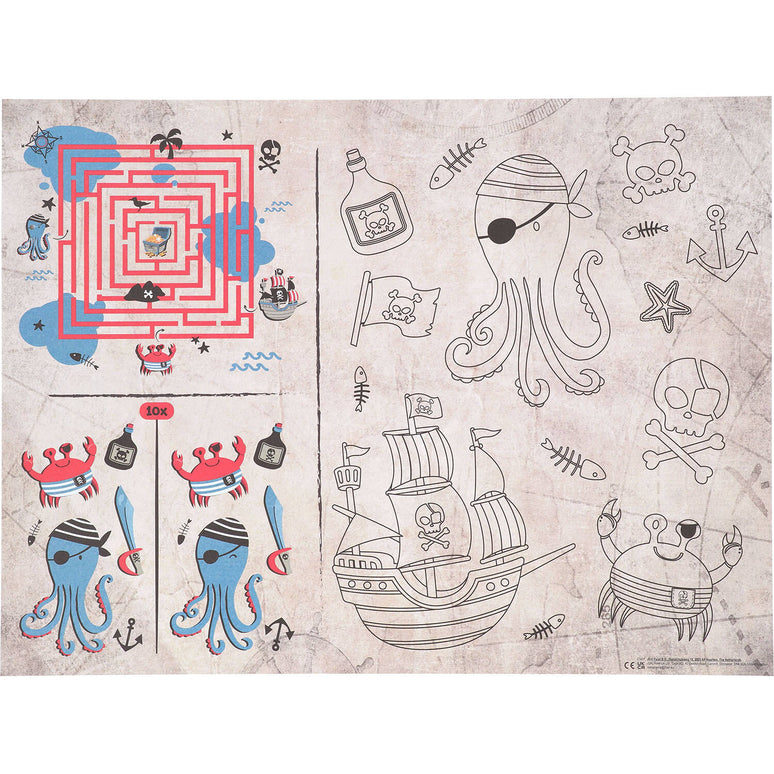 Feestbazaar Pirate Party Activiteiten Placemat (6st)