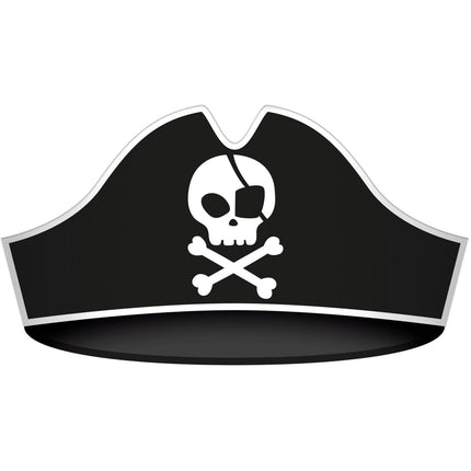 Feestbazaar Pirate Party Piratenhoeden Zwart (6st)
