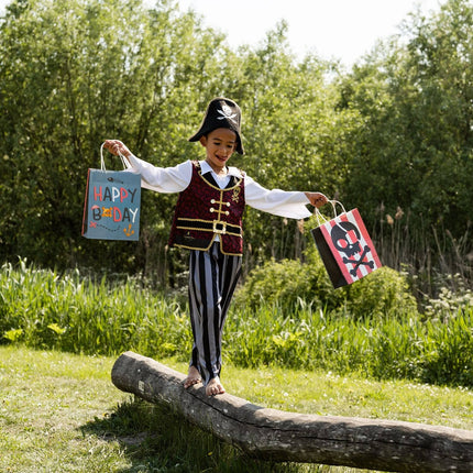 Feestbazaar Pirate Party UitdeelTasjes Happy Bday 20x27cm (6st)