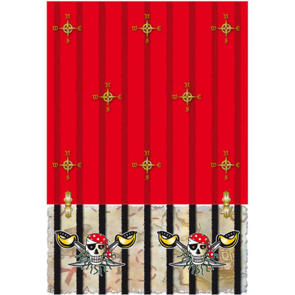 Feestbazaar Piraten Tafelkleed Rood (130x180cm)