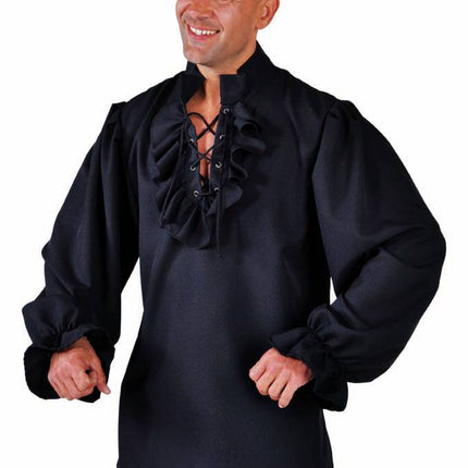 Feestbazaar Piratenblouse zwart elite