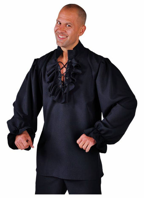 Feestbazaar Piratenblouse zwart elite