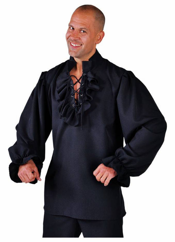Feestbazaar Piratenblouse zwart elite