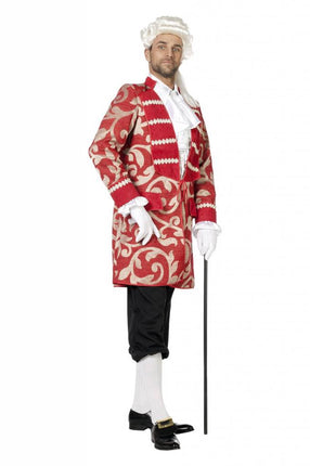 Feestbazaar Piratenjas man ecru/rood