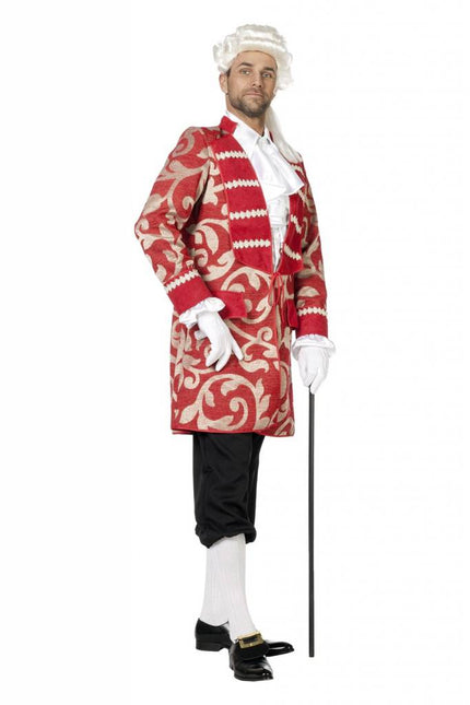 Feestbazaar Piratenjas man ecru/rood