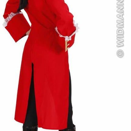 Feestbazaar Piratenkapitein vrouw rood