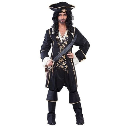 Feestbazaar Piratenkostuum zwart/goud man
