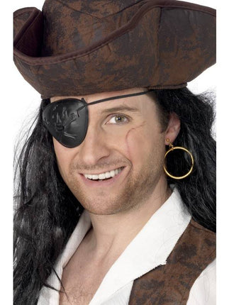 Feestbazaar Piratenooglap met oorbel