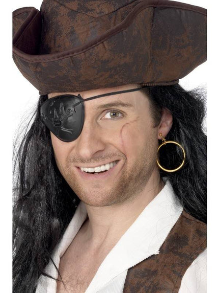 Feestbazaar Piratenooglap met oorbel
