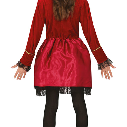Feestbazaar Piratenpak Meisje Rood Grace