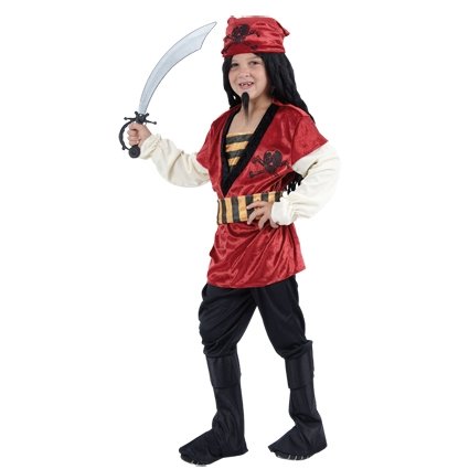 Feestbazaar Piratenpakje jongen rood