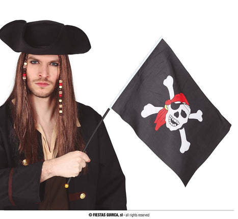 Feestbazaar Piratenvlag op stokje