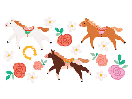 Feestbazaar Plaktattoos Paarden Mix (16st)