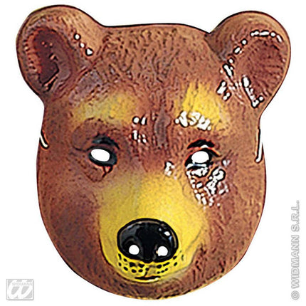 Feestbazaar Plastic kindermasker beer
