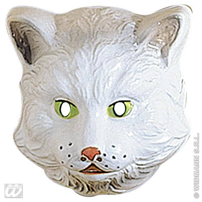 Feestbazaar Plastic kindermasker poes