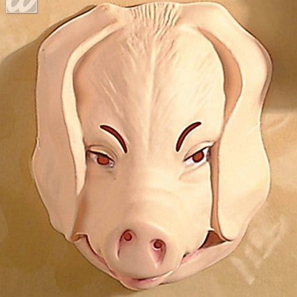 Feestbazaar Plastic masker varken