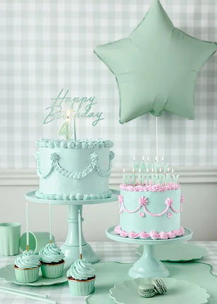Feestbazaar Plastic Rietjes Sage Groen Herbruikbaar 23cm (12st)