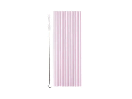 Feestbazaar Plastic Rietjes Violet Herbruikbaar 23cm (12st)