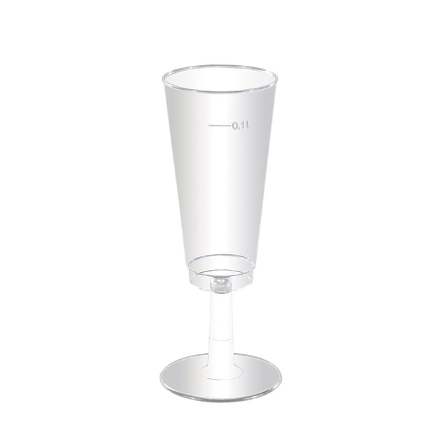 Feestbazaar Plastic Wijnglazen 100ml (6st)