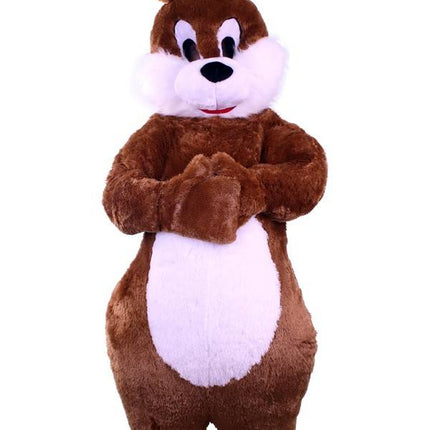 Feestbazaar Pluche bruin konijn deluxe met buikje