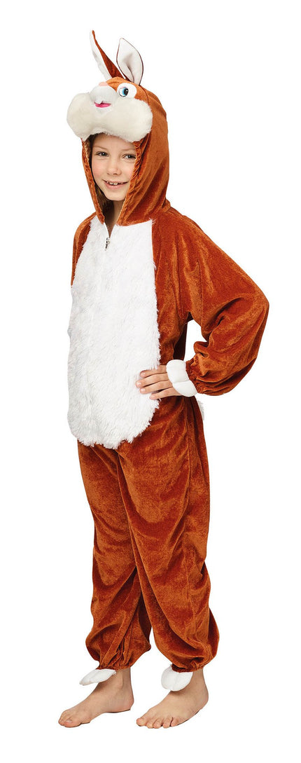 Feestbazaar Pluche Konijn Onesie Kind Bruin