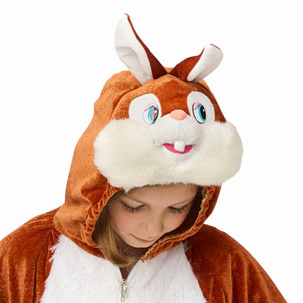 Feestbazaar Pluche Konijn Onesie Kind Bruin