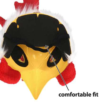 Feestbazaar Pluchen Halfmasker Haan