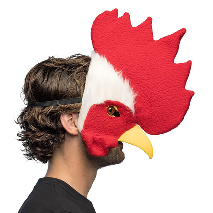 Feestbazaar Pluchen Halfmasker Haan