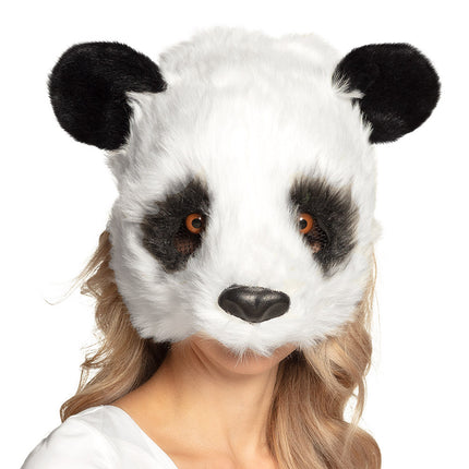 Feestbazaar Pluchen halfmasker Panda