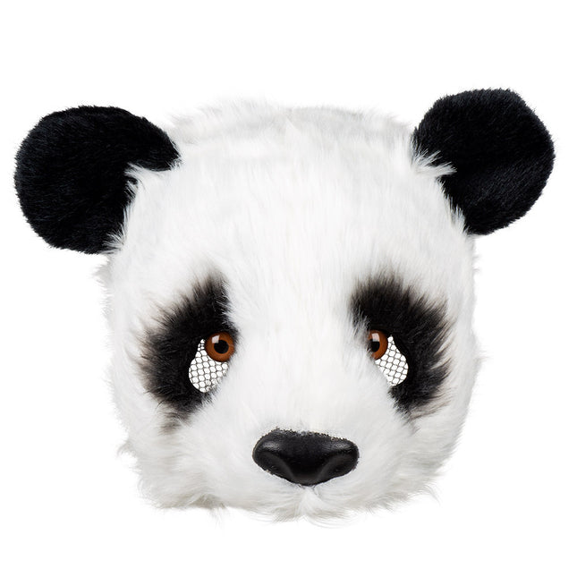 Feestbazaar Pluchen halfmasker Panda