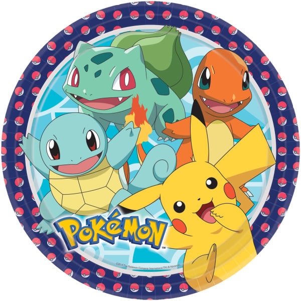 Feestbazaar Pokemon borden 23cm (8st)