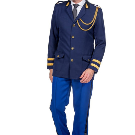 Feestbazaar Politie Commissaris Pak Blauw Luxe
