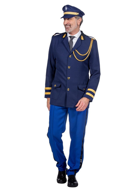 Feestbazaar Politie Commissaris Pak Blauw Luxe