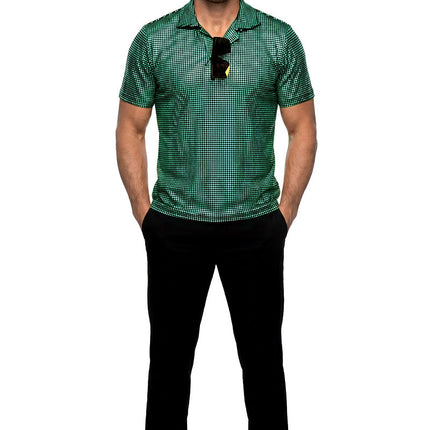Feestbazaar Polo Velvet met Glitter Zeegroen Premium