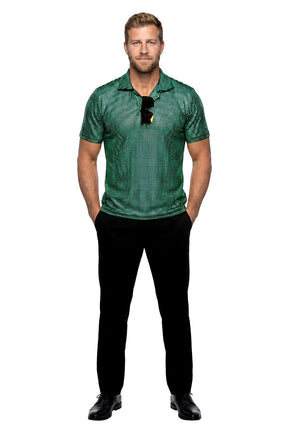 Feestbazaar Polo Velvet met Glitter Zeegroen Premium
