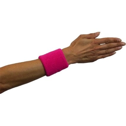 Feestbazaar Polsband neon roze 2 stuks