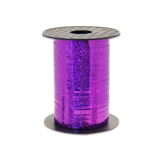 Feestbazaar Polyband Holografisch Paars - 250m